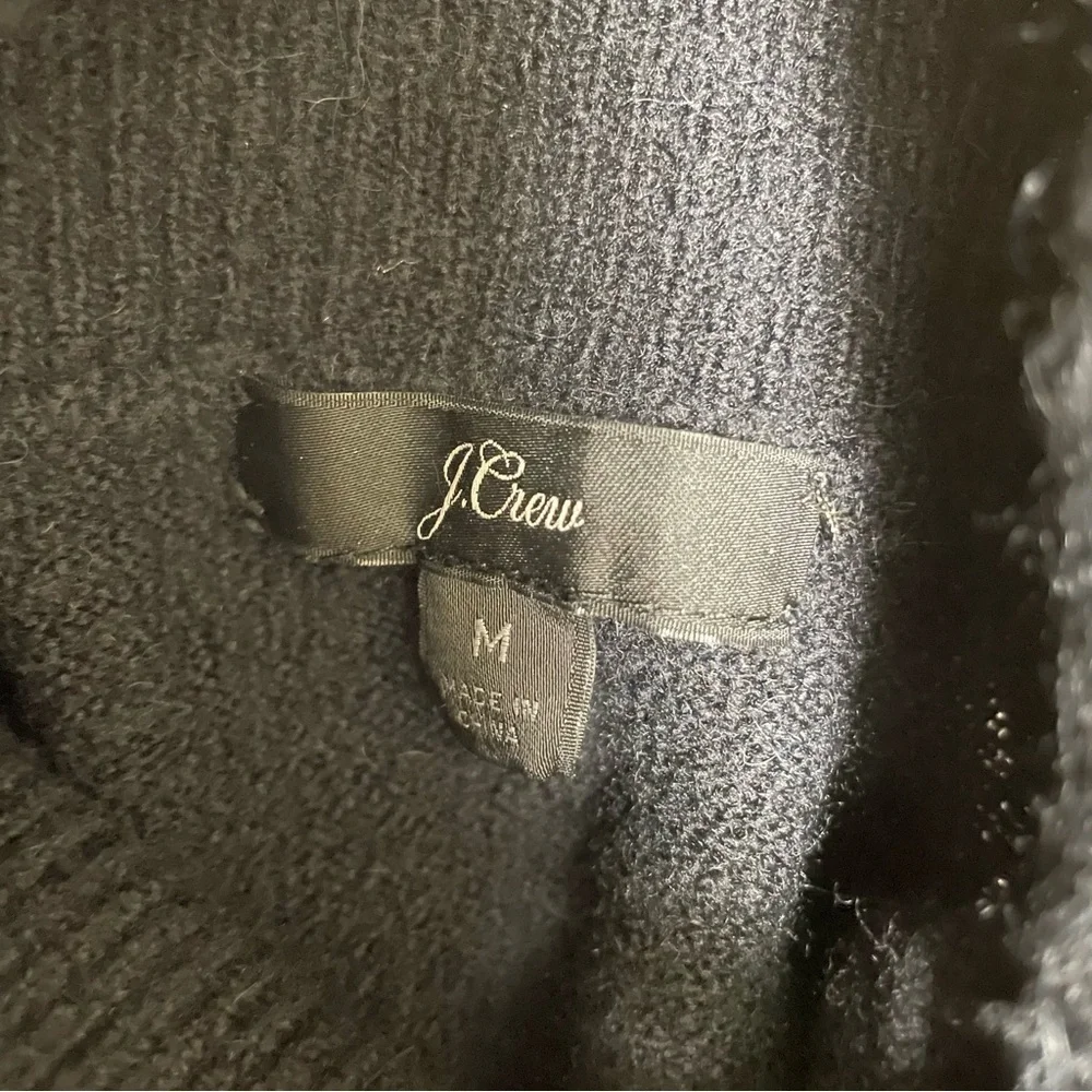 JCrew Black Turtle Neck sweater Dress in Super soft yarn M